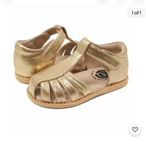 Livie and Luca gold baby girl Paz sandals leather 4